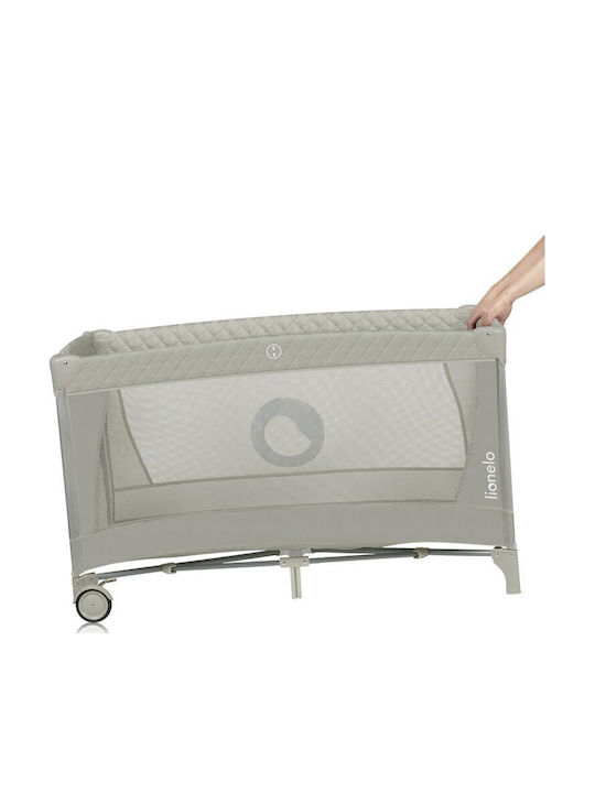 Lionelo Flower Loc de joacă 2 Nivele cu Schimbător & Saltea Bej 60x120cm