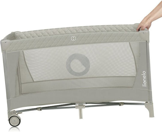 Lionelo Flower Loc de joacă 2 Nivele cu Schimbător & Saltea Bej 60x120cm