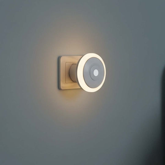 Avizar Lumină de Noapte LED Dormitoare Holuri Lumină Caldă Alb Elegant