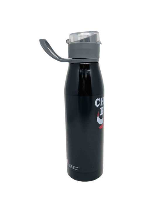 Back Me Up Chicago Bulls Αθλητικό Παγούρι Ανοξείδωτο 600ml Μαύρο