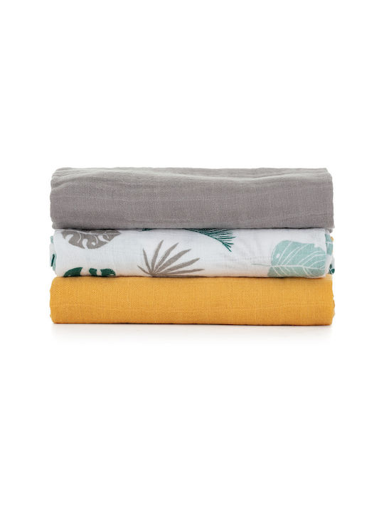 Petite & Mars Baby Burp Cloth Multicolor 68x68εκ. 3buc