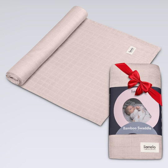 Lionelo Pânză de Înfășat din Muselină Bej 120x120εκ.