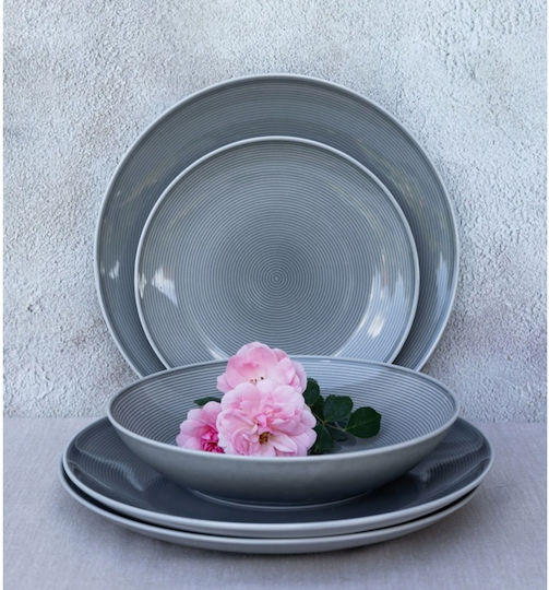 keleman Teller Untiefe aus Porzellan Gray 27cm