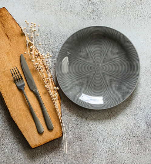 keleman Teller Suppe aus Porzellan Gray 23cm