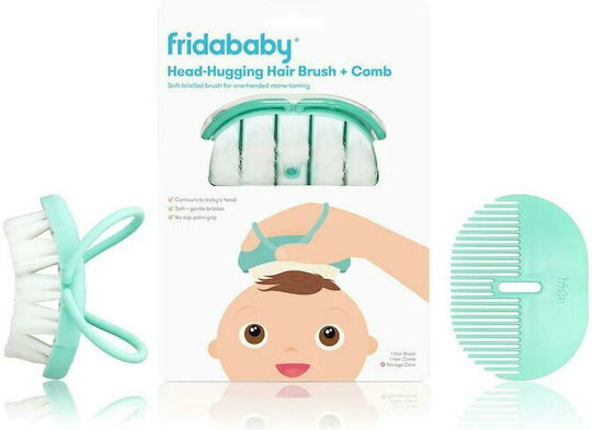 Frida Baby Βρεφική Βούρτσα & Χτένα Πράσινο 2τμχ