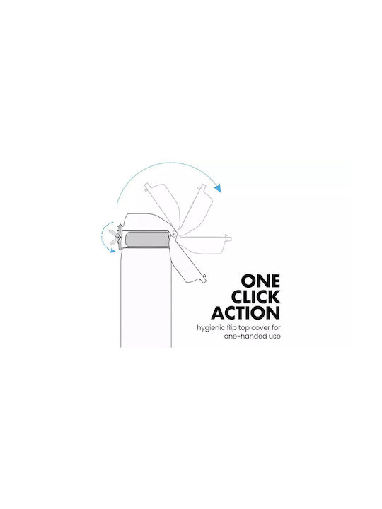 Ion8 Πλαστικό Παγούρι 600ml Ροζ