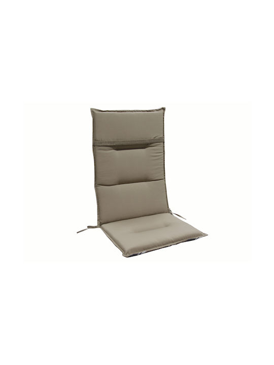 keleman Garden Chair Cushion with Backrest Brown 49x114cm