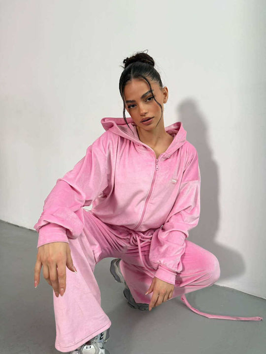 Σετ Φόρμας Βελουτέ Pink Lollipop