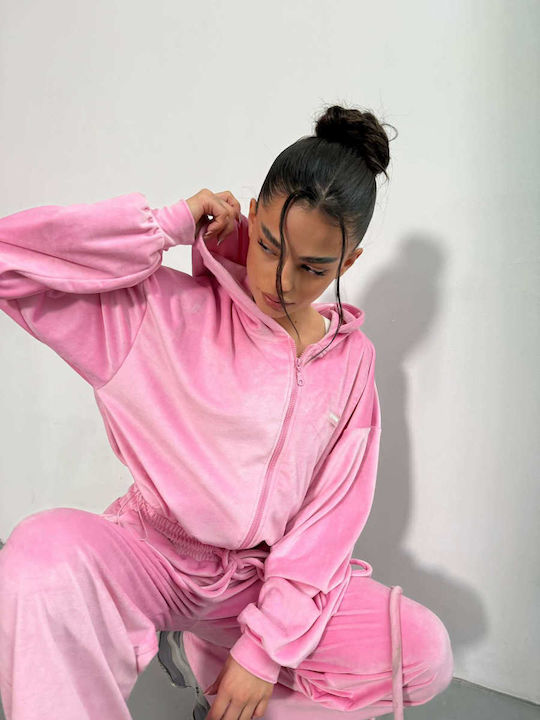 Σετ Φόρμας Βελουτέ Pink Lollipop