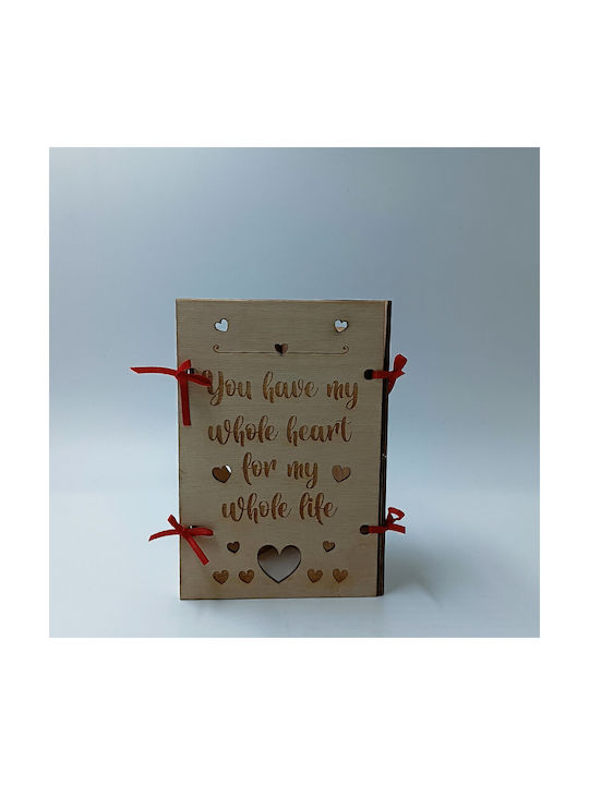 ToXylo Frame Wooden Heart Shaped with Beige Frame