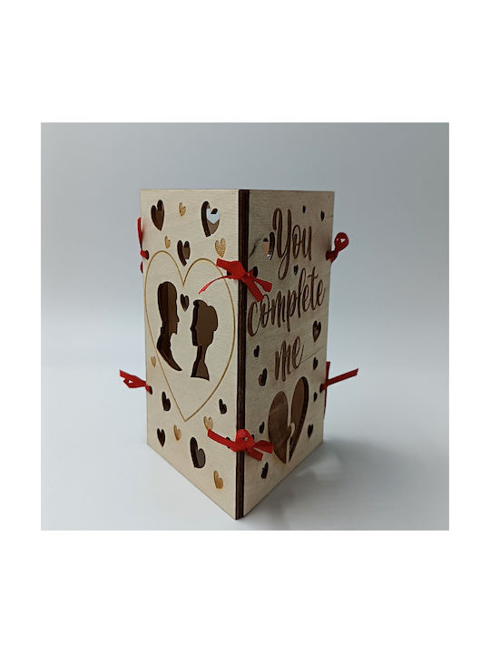 ToXylo Frame Wooden Heart Shaped with Beige Frame