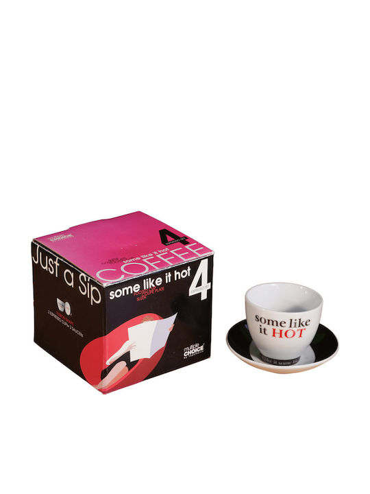 keleman Set Tassen Kaffee aus Porzellan Braun 110ml 2Stück
