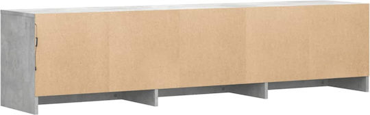 TV Stand with LED Lighting Gray 165x34x40cm