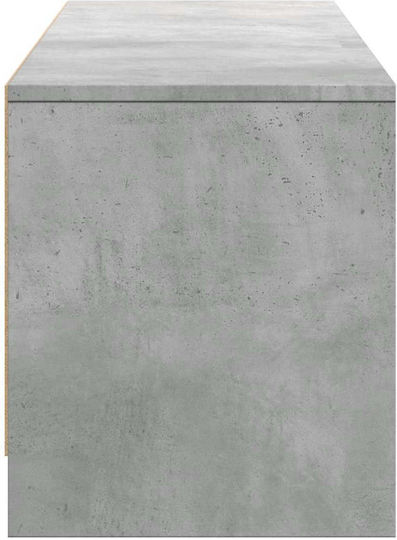 TV Stand with LED Lighting Gray 165x34x40cm