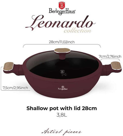 Berlinger Haus Leonardo Nordic Collection Oală Joasă Din Aluminiu La Abur 3.8lt / 28cm
