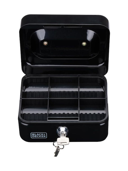 Black & Decker Metallisch Aufbewahrungsbox mit Deckel Schwarz 20x16x9cm 1Stück