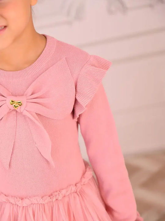 Children's Dress Knitted Rose