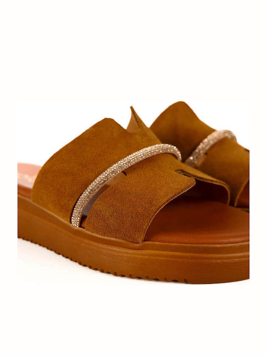Ταμπά Flatform Παντόφλες Strass Λεπτομέρεια
