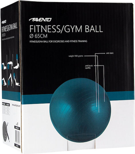 Avento 433421 Ball Pilates 65cm , 1.1kg in Blue Color
