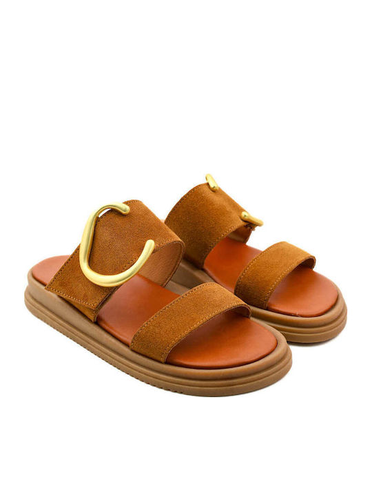 Ταμπά Flatform Παντόφλες Χρυσό Μεταλλικό Στοιχείο