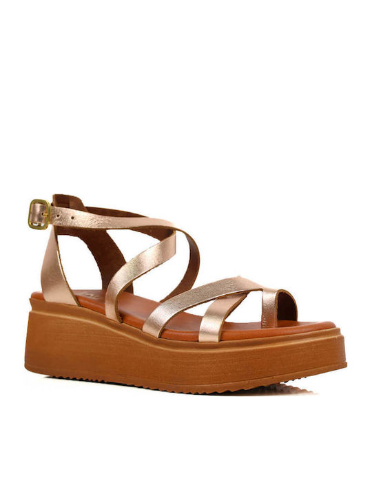 Бронзови Made In Greece Flatforms Множество Каишки