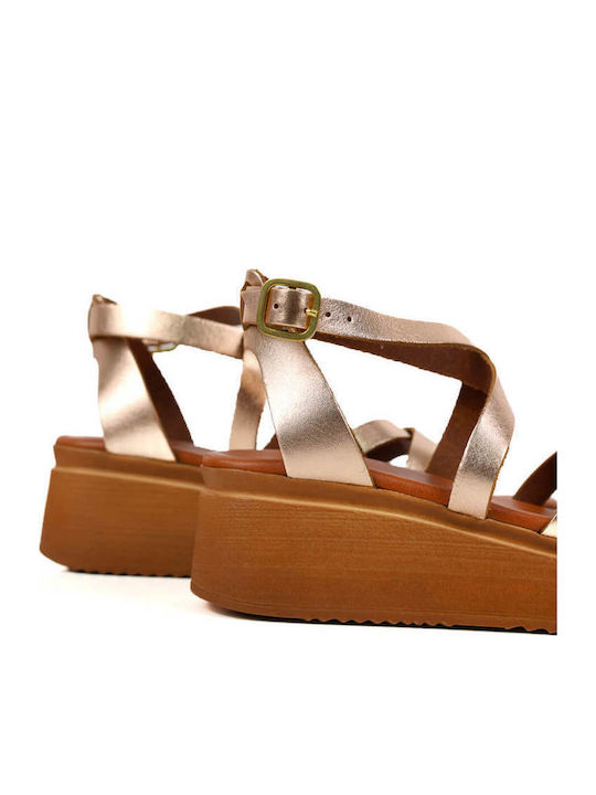 Бронзови Made In Greece Flatforms Множество Каишки