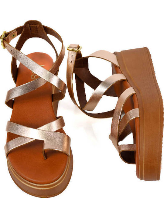 Бронзови Made In Greece Flatforms Множество Каишки