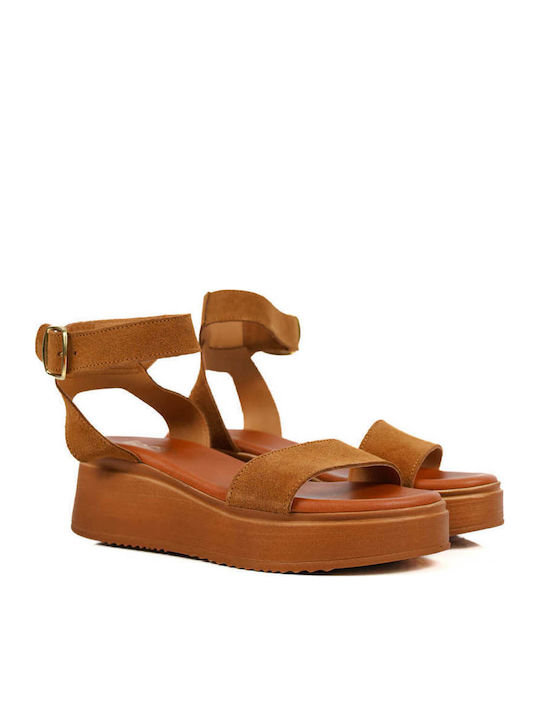 Ταμπά Δερμάτινα Flatforms Φαρδύ Λουρί Αγκράφα