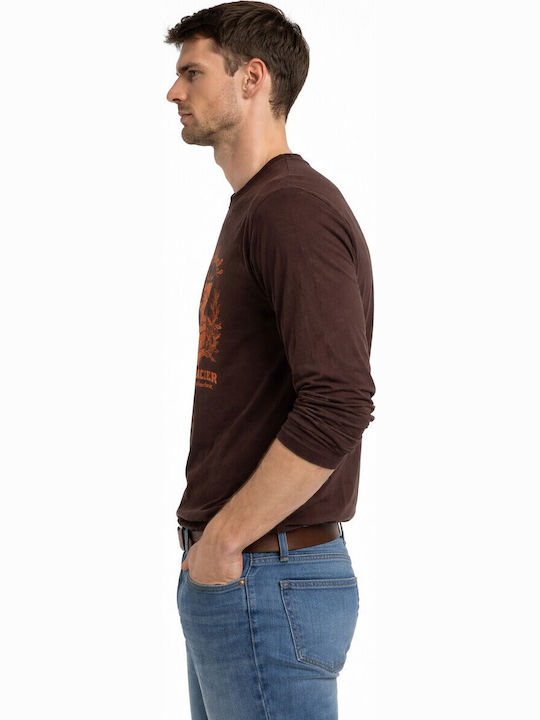 Langarmbluse Brown