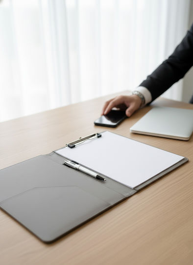 Obro Clipboard Profesional Dosar Elegant Organizator Documente Business Prezentare A4 Piele Eco