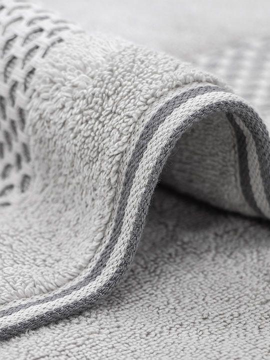 Lino Home Hand Towel Igalo 30x50cm Silver Weight 600gr/m²