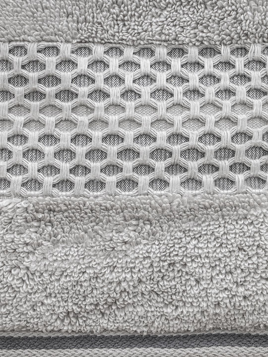 Lino Home Hand Towel Igalo 30x50cm Silver Weight 600gr/m²