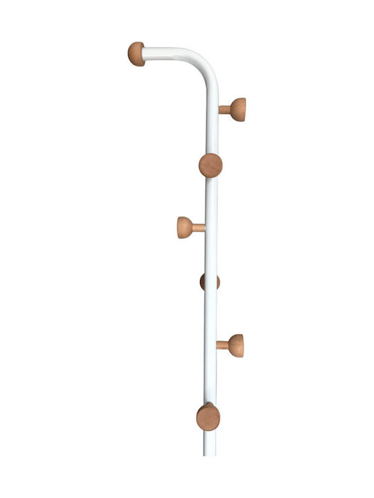 keleman Καλόγερος Μεταλλικός Λευκός 179cm