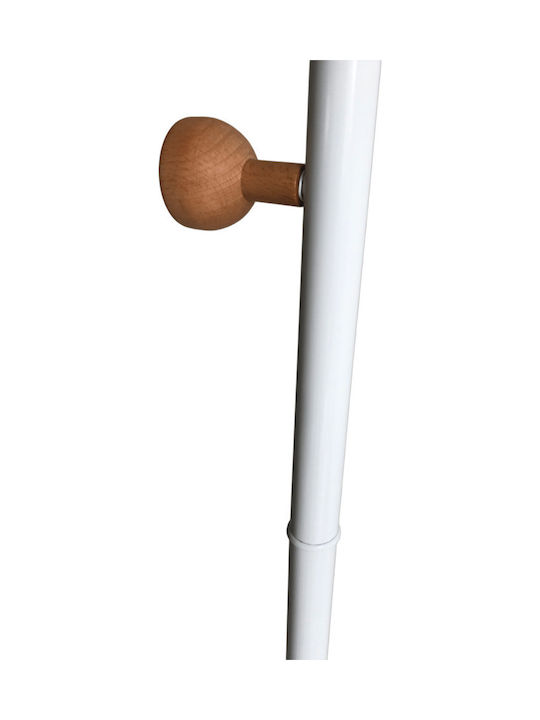 keleman Καλόγερος Μεταλλικός Λευκός 179cm