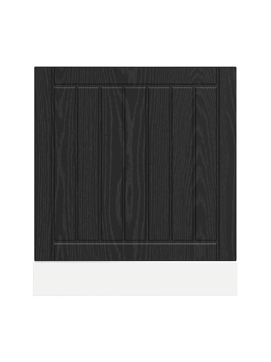 Bodenmontierter Küchenschrank Schwarze Eiche 60x67x67cm