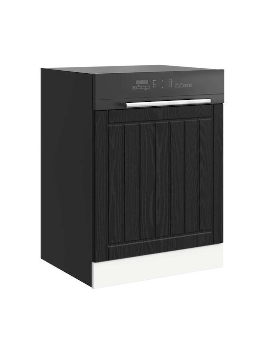 Bodenmontierter Küchenschrank Schwarze Eiche 60x67x67cm