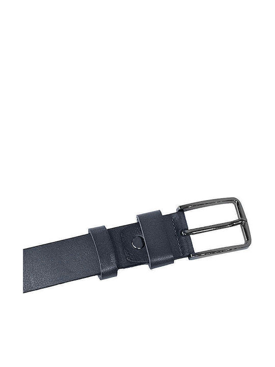 Men's Belt Leather Blue
