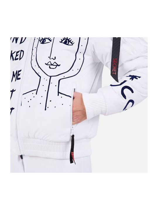 Damen Bomberjacke White