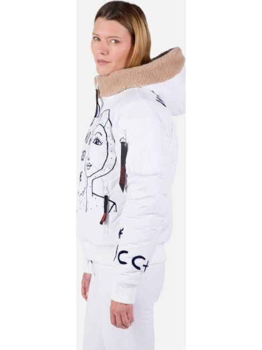 Damen Bomberjacke White