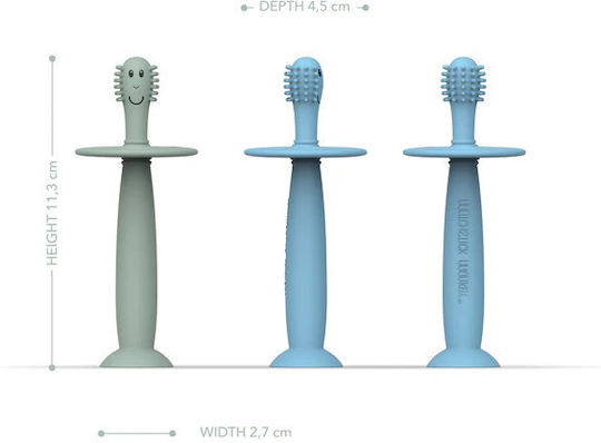 Matchstick Monkey Set Baby Toothbrushes For 3m+ 2 Pieces Green