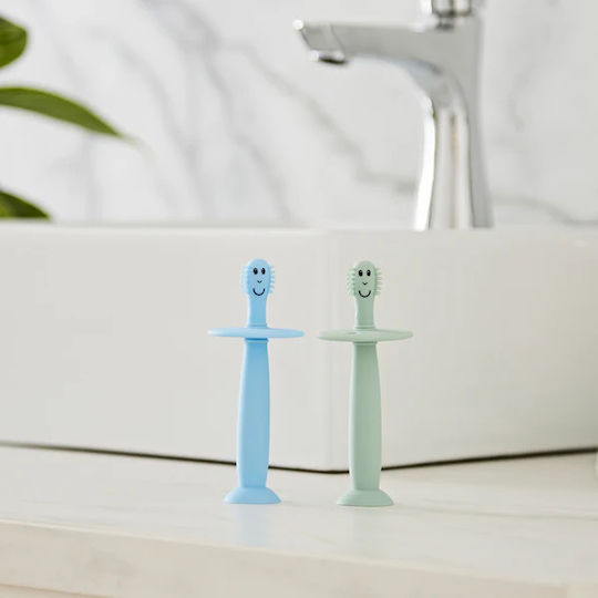 Matchstick Monkey Set Baby Toothbrushes For 3m+ 2 Pieces Green