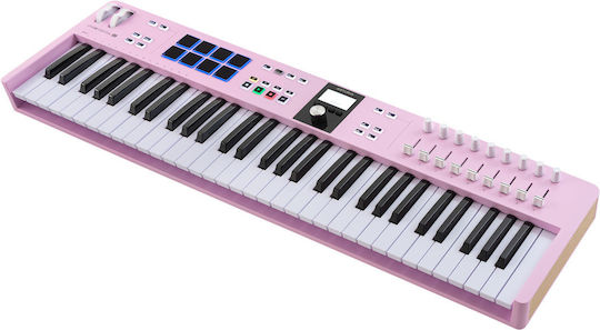 Arturia Controler Midi Keylab Essential cu 61 taste Roz