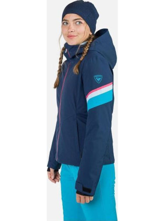 Μακρύ Γυναικείο Μπουφάν για Χειμώνα Navy Blue