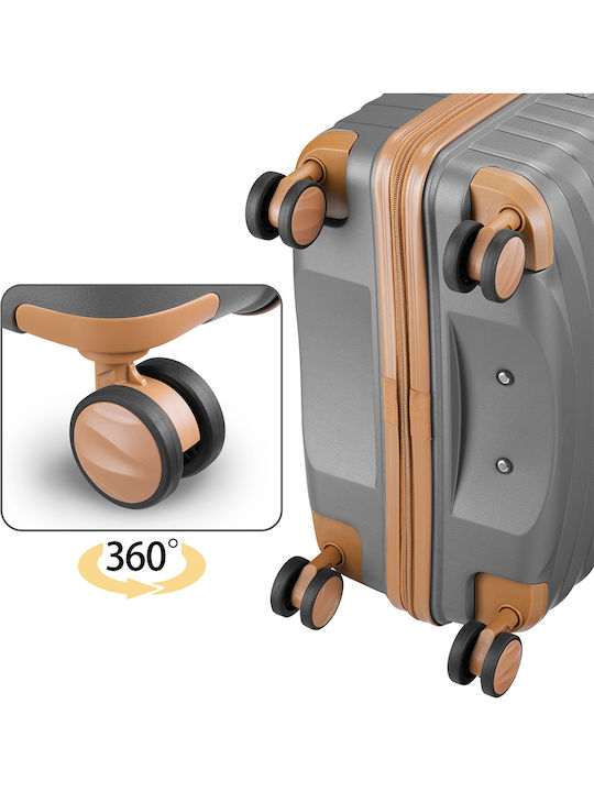 Provitera Reisekoffer Hartschalen Gray mit 4 Räder Set 4Stück