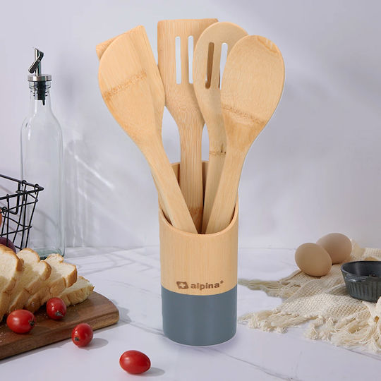 Bakaji Σετ Bamboo Kochutensilien 6Stück Mehrfarbig