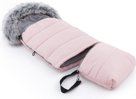 Feedo Universal Sac de picioare pentru cărucior Impermeabil Roz 100x48εκ.