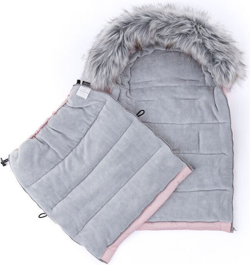 Feedo Universal Sac de picioare pentru cărucior Impermeabil Roz 100x48εκ.