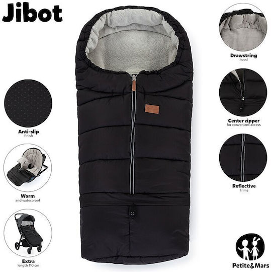 Petite & Mars Universal Sac de picioare pentru cărucior Impermeabil Violet cu căptușeală Fleece 100x48εκ.