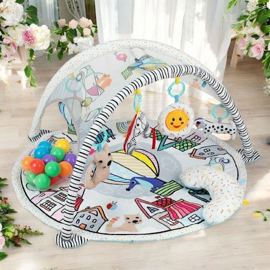 Qmini Covoraș de Activități cu Muzică Multicolor pentru 0++ Luni (Lxl) 85x85cm