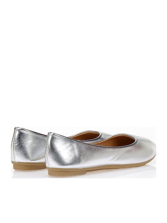 Patent Leather Ballerinas Silver